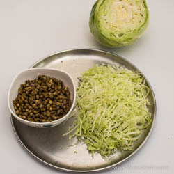 Cherupayar Cabbage Thoran Ingredients