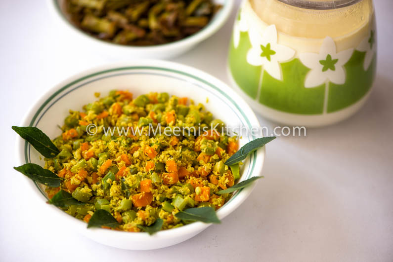 Beans Carrot Thoran / Carrot and Beans Thoran