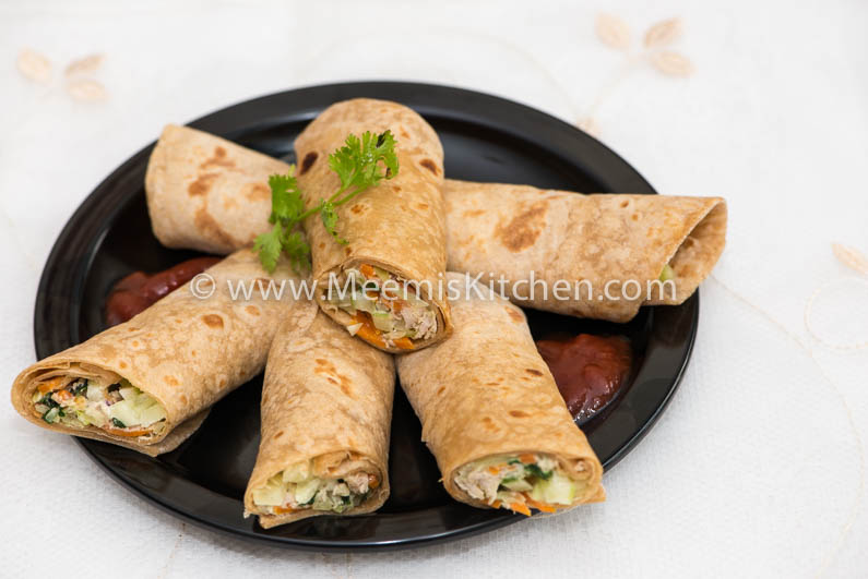 Healthy Chicken and Vegetable wrap