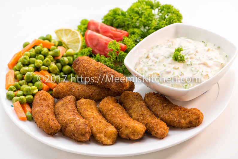 Fish Finger, Cripsy Fried Fish Fingers with Tartar Dip