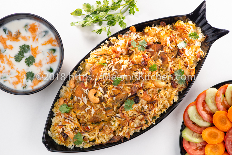 Fish Biryani / Malabar Fish Biryani recipe / Meen Biriyani