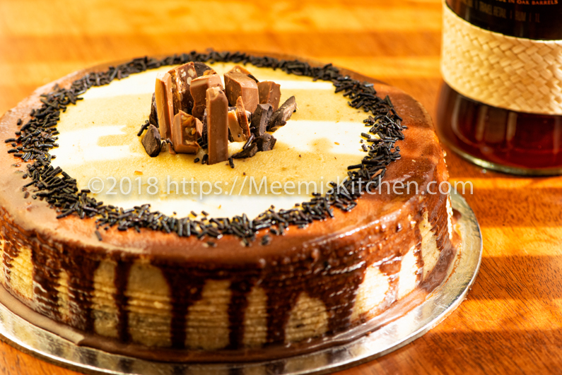 Mocha cake with Coffee Buttercream/ Mocha Rum Cake
