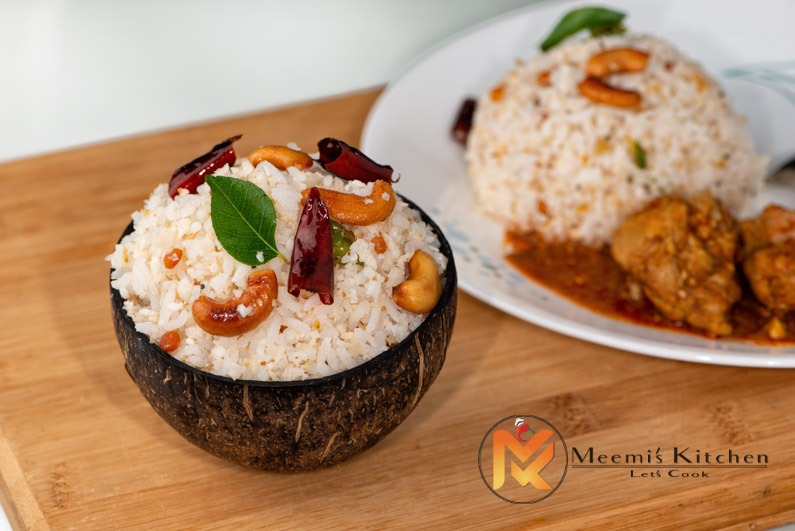 Coconut Rice / Easy Coconut Rice / Thengai Sadam